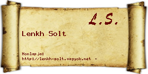 Lenkh Solt névjegykártya