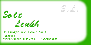 solt lenkh business card